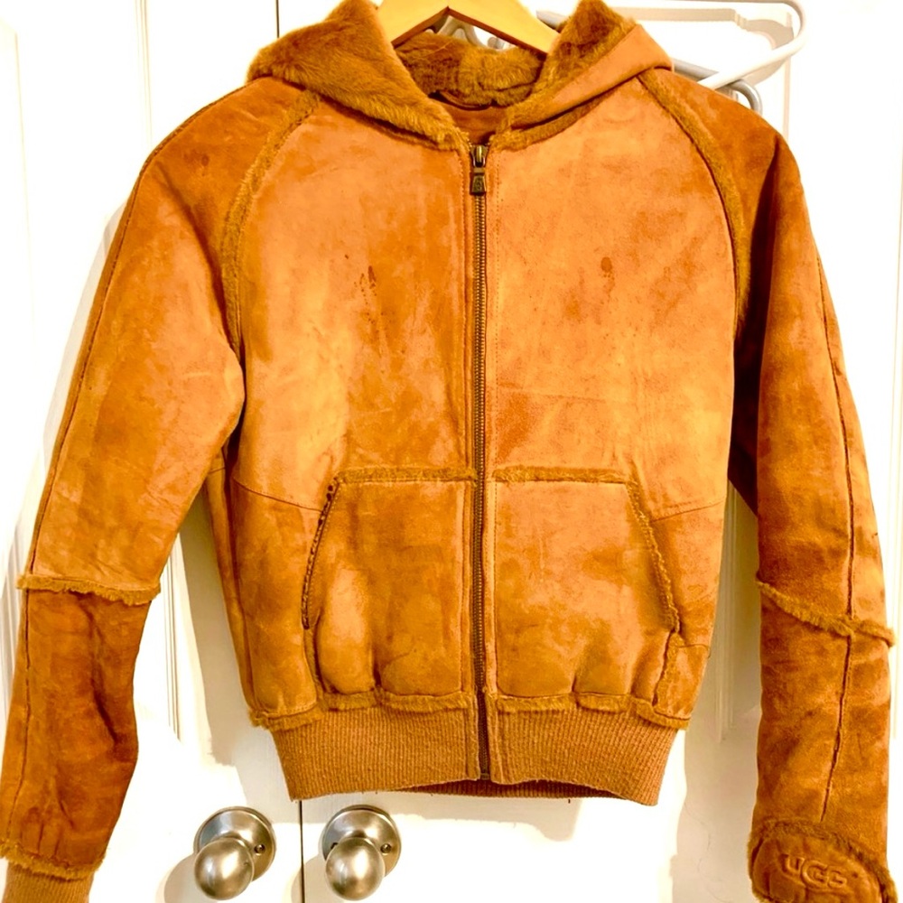 Ugg Bomber Zipper Suede Jacket Coat